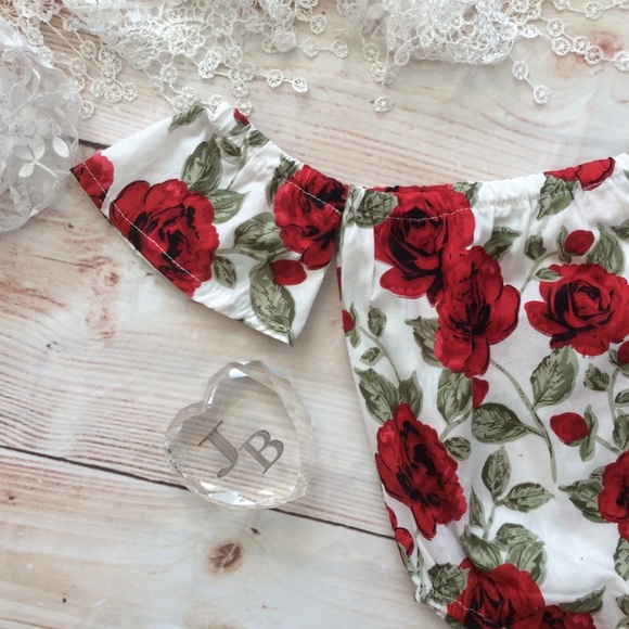 Boutique Baby Girls Rose Romper - Picture 2 of 3